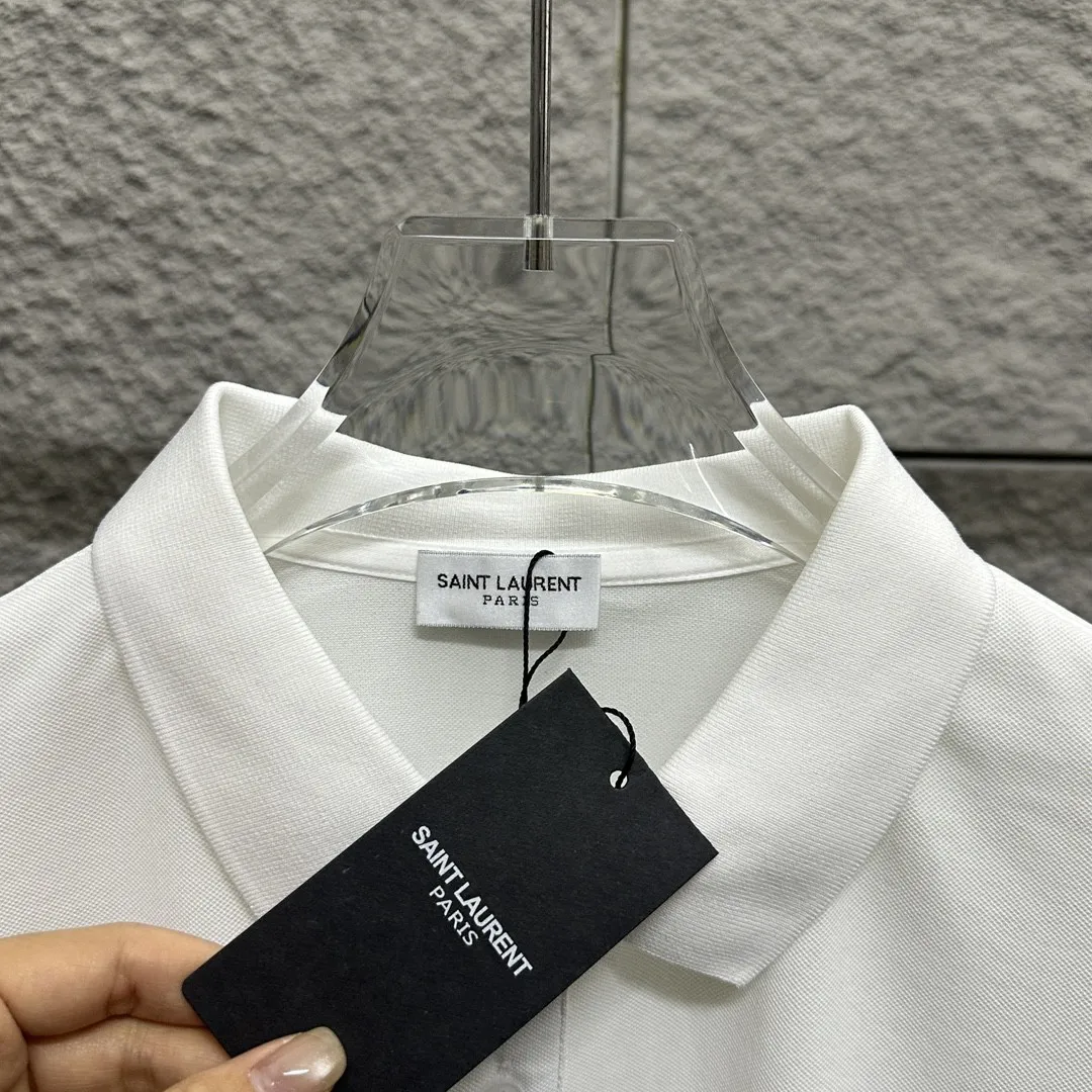 YSL* * POLO 2025 New Arrival polo Same Style Size： M L XL 2XL 3XL ：Black White
